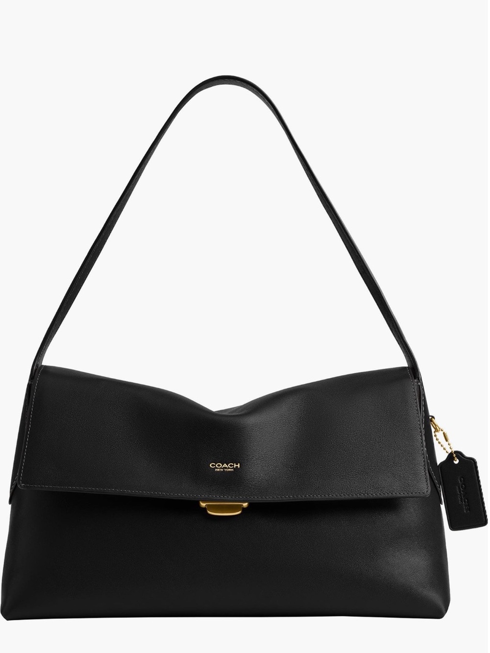 Coach Chelsea 36 Natural Grain Black Leather Shoulder Bag - Picture 2 of 15